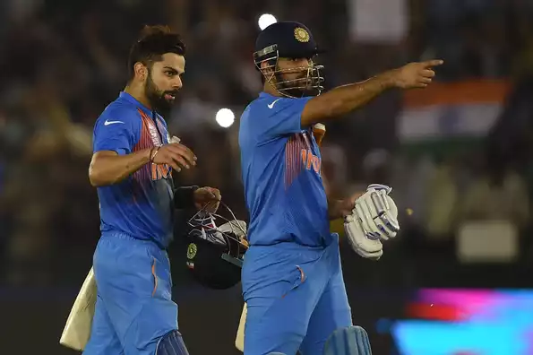 Virat Kohli and MS Dhoni put on an unbeaten stand of 67 runs for the fifth wicket to see India through to the semis of the WT20.