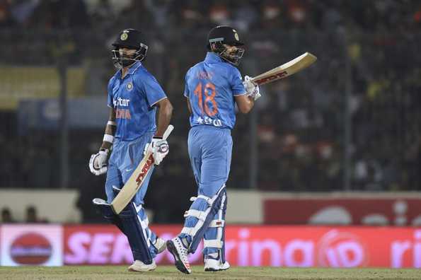 A 94-run stand between Shikhar Dhawan and Virat Kohli guided India in the chase.