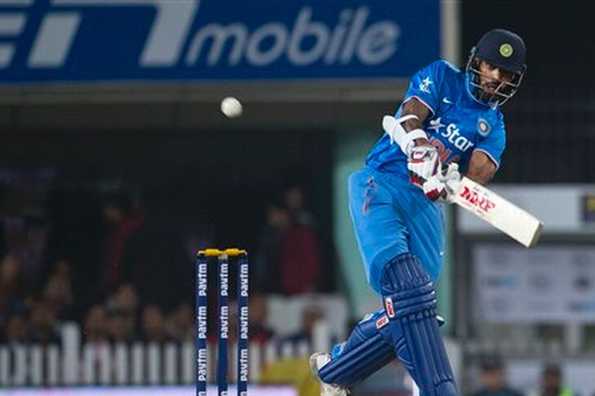 Shikhar Dhawan scored a 44-ball 60 after India lost Rohit Sharma early