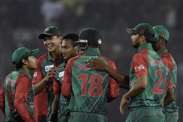 Bangladesh go second on the points table with a 23-run upset win over Sri Lanka.