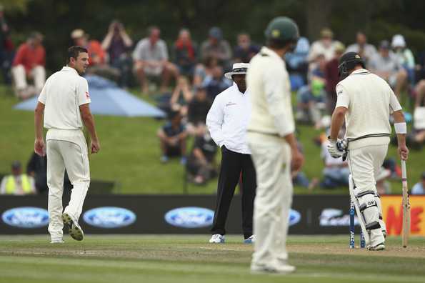 Hazlewood was heard saying: "Who the f*** is third umpire?"