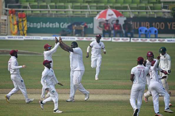 The West Indies offspinner picked his second fifer in Test cricket on the third day's play