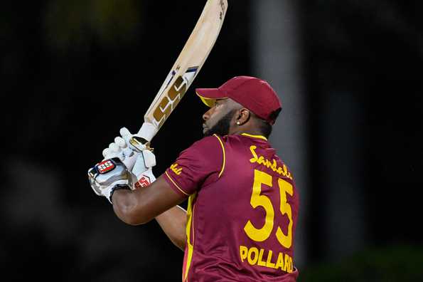 Pollard hit six sixes off a single over - from Akila Dananjaya - in West Indies' manic four-wicket victory