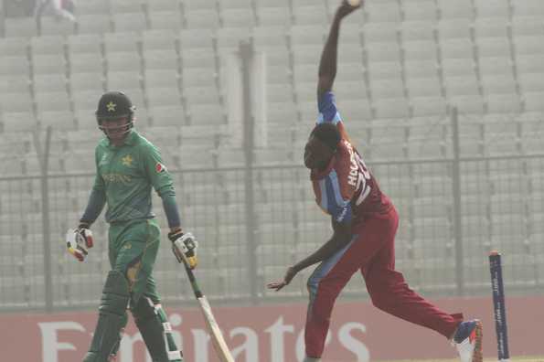 If there was any jet lag, it certainly didn't show as Chemar Holder kept the Pakistan batsmen hopping