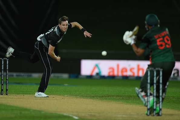 Adam Milne finished with figures of 2 for 34 on his Black Caps return.