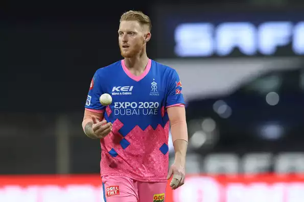 Ben Stokes hurt his finger while fielding in RR's IPL 2021 opener against Punjab Kings.