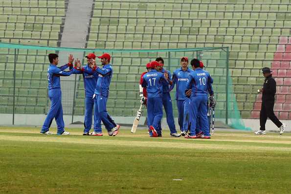 Afghanistan beat Canada by four wickets.