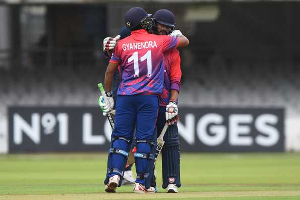 Nepal skipper Gyanendra Malla sealed the chase with a six 