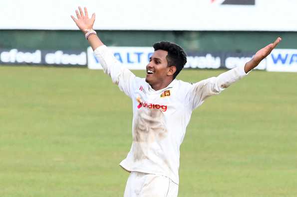 Debutant Praveen Jayawickrama has put Sri Lanka firmly on top of the Test.