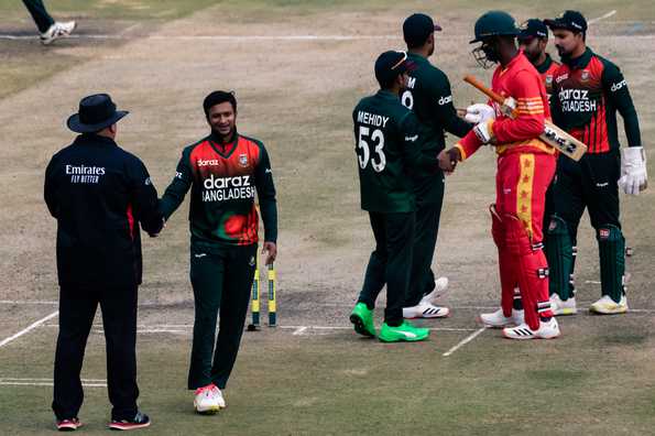 Shakib Al Hasan's unbeaten 96 helped Bangladesh over the line in the second ODI