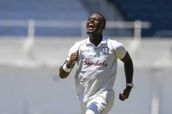 Jayden Seales bagged his maiden five-wicket haul in Tests to shoot down Pakistan for just 203.