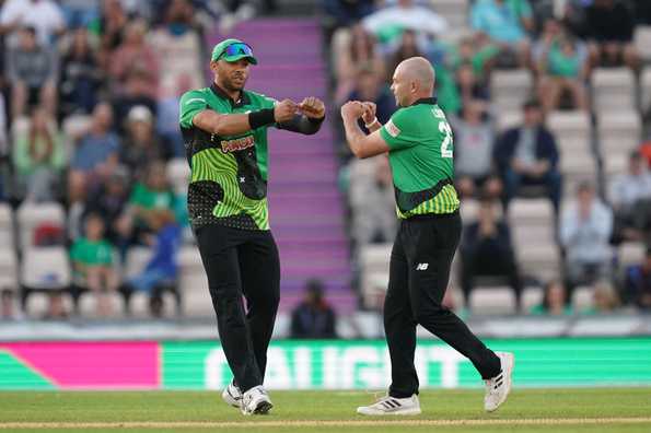 Jake Lintott took a three-wicket haul for Southern Brave