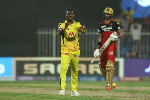 Bravo picked three wickets as RCB posted just 156 after being 111 for no loss.