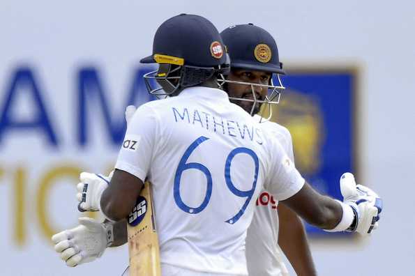 Karunaratne and Mathews made 123 for the third wicket.