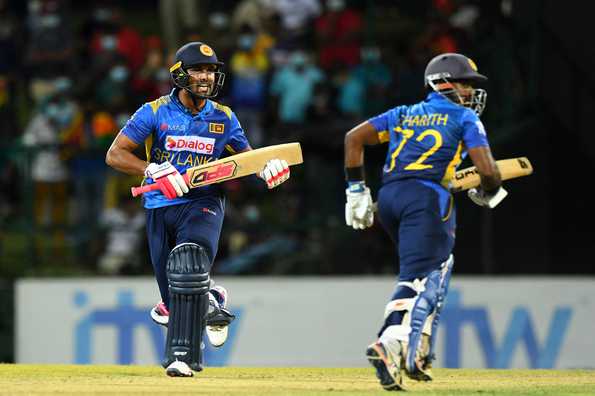 Dinesh Chandimal and Charith Asalanka were involved in a century stand in the first ODI