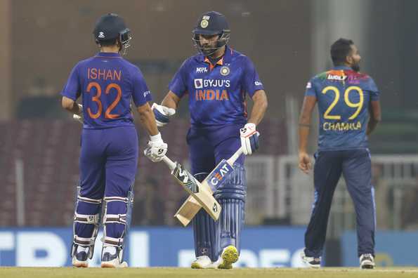 India's openers put on 111 for the first wicket.