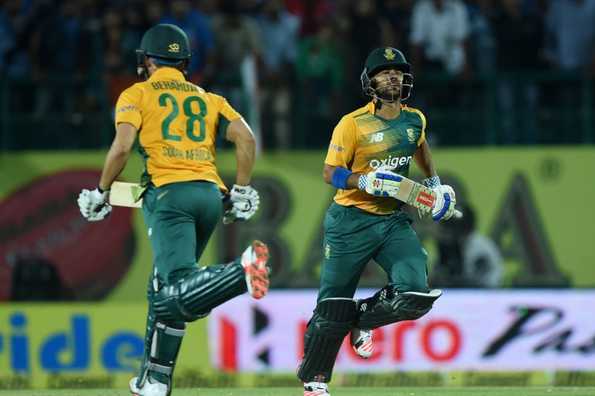 JP Duminy shared a century stand with Farhaan Behardien to guide South Africa home in the first T20I