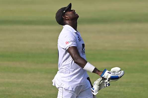 Angelo Mathews missed out on a half-century by one run