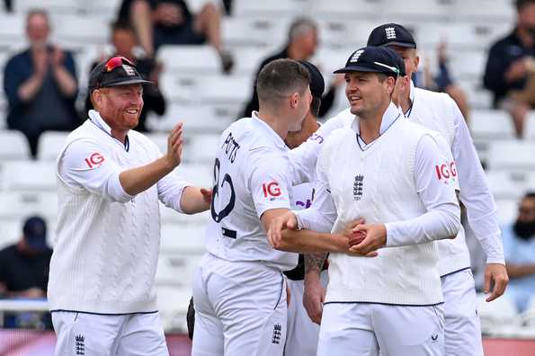 Potts picked two wickets on the fourth day