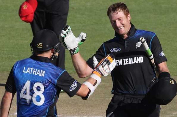 Guptill finished unbeaten on 116 while Latham was 110 not out.