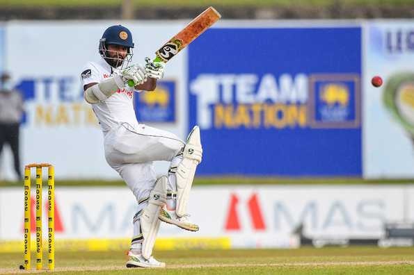 Karunaratne fell for 86 just before stumps.