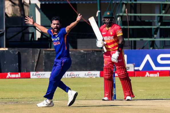 Deepak Chahar returned figures of 3 for 27 in the first ODI