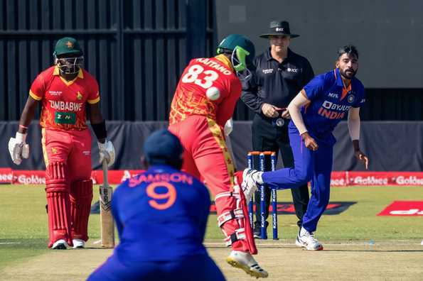 Siraj produced a hostile opening spell to soften Zimbabwe up.