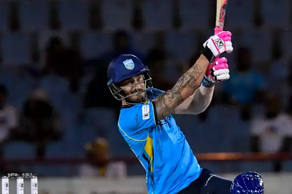 Faf du Plessis hit three fours and five sixes in his knock