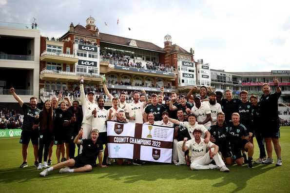 The 10-wicket win gives Surrey their first title since 2018