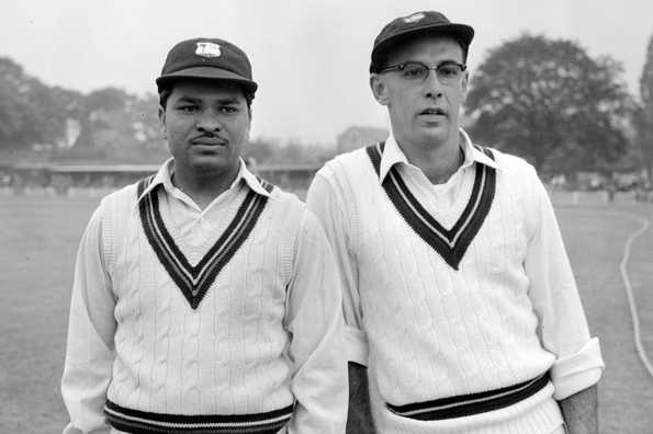 Bruce Pairaudeau (right) with Sonny Ramadhin