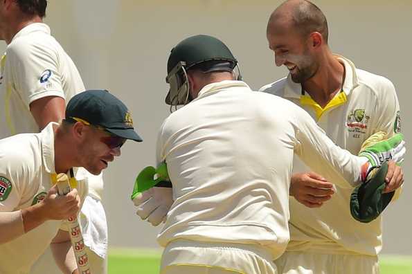 Nathan Lyon picked up the last two wickets.