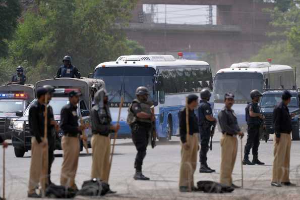 Security was further beefed up at the Gadaffi stadium.