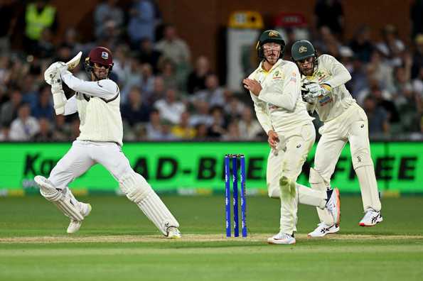 Tagenarine Chanderpaul was unbeaten on 47 at Stumps on Day 2