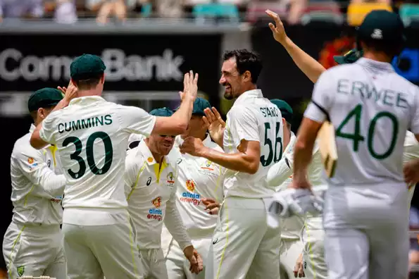 Australia made the most of the green top at the Gabba early on Day 1