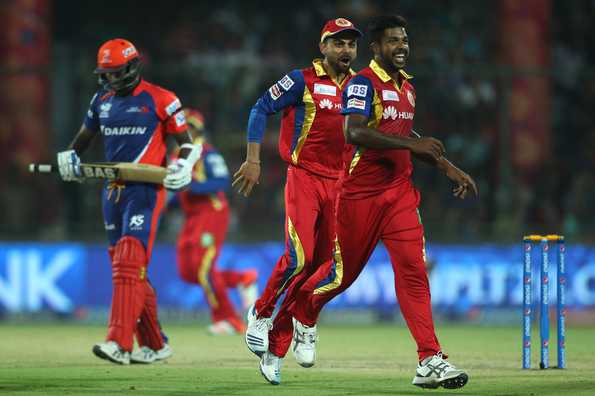 Varun Aaron was the Man of the Match for his figures of 4-0-24-2.