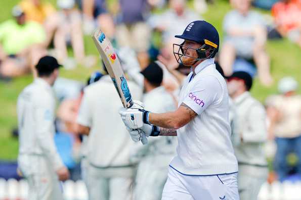 Ben Stokes fell while attempting to pull a short ball from Neil Wagner in the second session