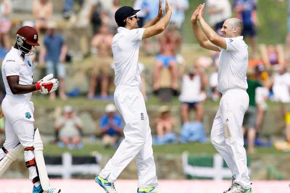 James Tredwell (4 for 47) was the pick of the England bowlers on day three in the first Test against West Indies.