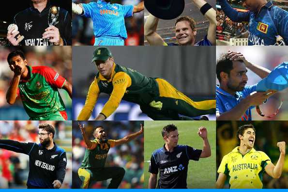 The best players of ICC Cricket World Cup 2015.