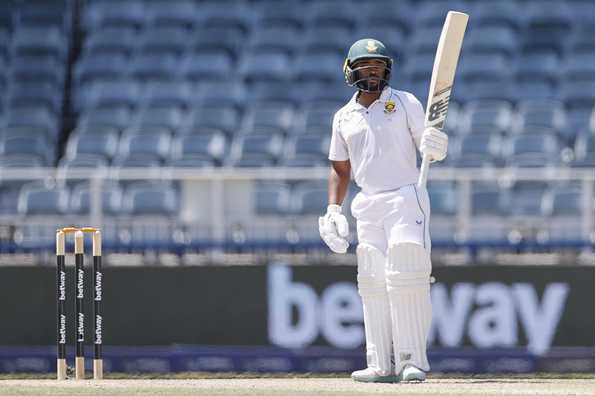 Temba Bavuma was unbeaten on 81 at Tea on Day 3