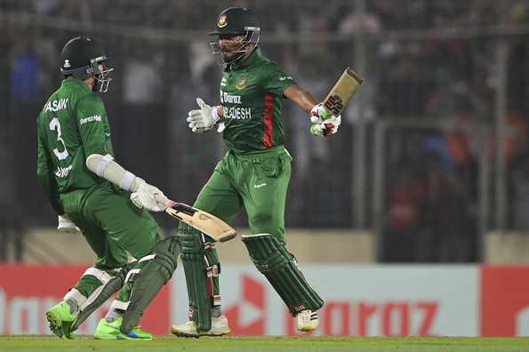 Najmul Hossain's 46 not out off 47 guided Bangladesh in a tricky chase