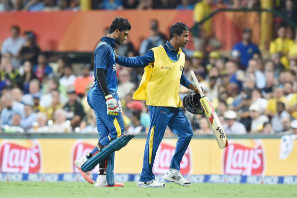 Dinesh Chandimal has been ruled out of the 2015 World Cup due to a hamstring injury he sustained during the match against Australia in Sydney.