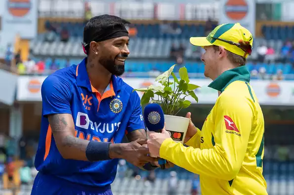 The two captains at the toss.