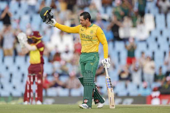 Quinton de Kock scored a 43-ball century.