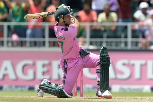 De Villiers used the slog sweep to telling effect in the 2nd ODI.