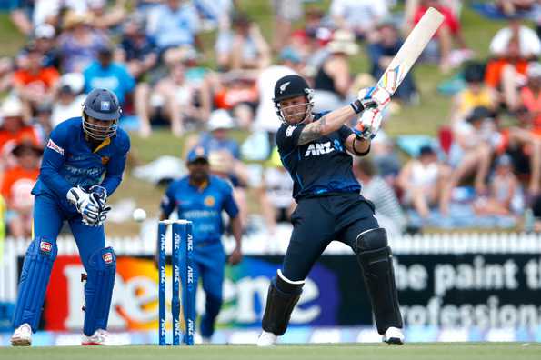 McCullum in action for New Zealand.