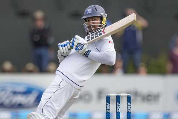 Sri Lanka's Kumar Sangakkara bats on day one of the second international Test cricket match between New Zealand and Sri Lanka at the Basin Reserve in Wellington on January 3, 2015