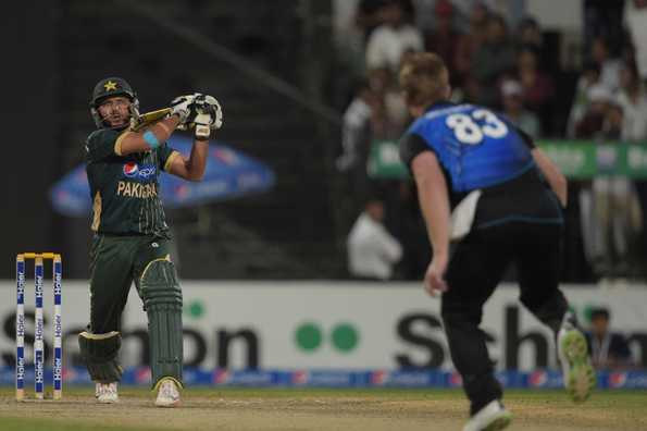 Shahid Afridi's quick-fire half-century powered Pakistan to a massive total.