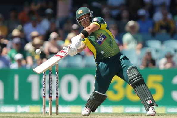 Aaron Finch in action.