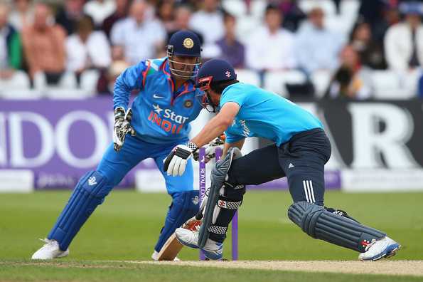 Alastair Cook was cleverly caught out by Ambati Rayudu.