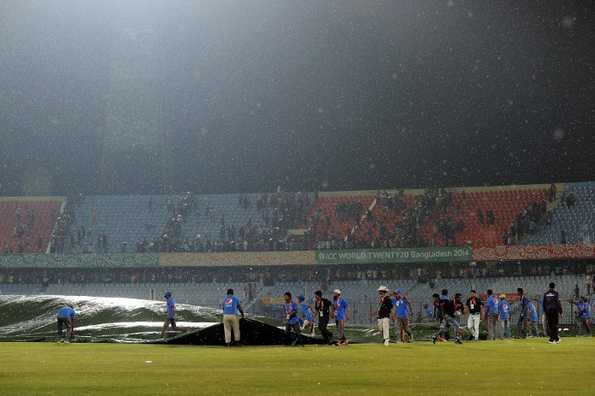 Covers on the field.